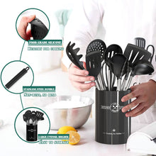 Load image into Gallery viewer, Umite Chef Silicone Kitchen Cooking Utensil Set, 43 pcs Spatula Set with Stainless Steel Handle, Non-stick Heat Resistant - Best Cookware Set-(Khaki)