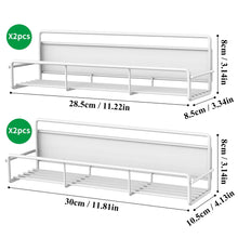 Load image into Gallery viewer, 6 Pack Magnetic Spice Rack Organizer for Refrigerator and Microwave Oven, Metal Fridge Shelf for Kitchen, Matt Black