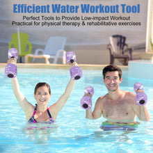 Load image into Gallery viewer, 2Pack Water Dumbbells, Aquatic Exercise Dumbbells, EVA Foam Barbells for Men Women Youth Water Workouts