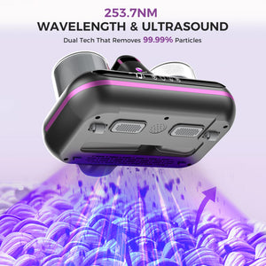 Mattress Vacuum Cleaner - 5-in-1 Cordless Bed Vacuum Cleaner, Powered by UV-C Light & Ultrasonic Technology, 16Kpa Strong Suction,Low Noise,Suitable for Dust, Pet Hair, Etc.