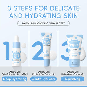 Skin Care Set, Skin Care Routine Kit for Women, Skincare Gift Set, Travel Size Toiletries with Milk Cleanser, Toner, Serum, Eye Cream, Face Cream Mother's Day Christmas Birthday Daughter Wife