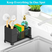 Load image into Gallery viewer, Sponge Holder for Kitchen Sink, Sink Caddy Organizer, Black