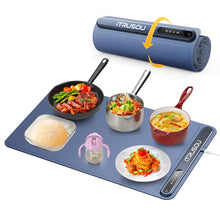 Load image into Gallery viewer, Electric Warming Tray - Full Surface Heating,Rollable &amp; Portable,Premium Silicone Nano-Material,3 Temperature Settings,Auto Shut-Off -Versatile Food Warmer for Gatherings,Parties,Everyday Use