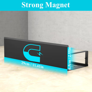 Metal 4 Pack Magnetic Spice Storage Rack Organizer for Refrigerator and Oven, Black Fridge Organizers and Storage