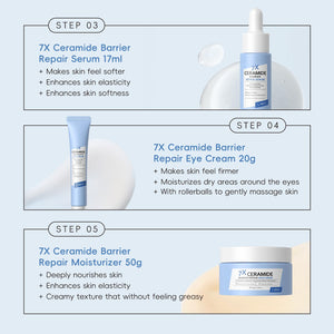 Skin Care Set, Skin Care Routine Kit for Women, Skincare Gift Set, Travel Size Toiletries with 7X CERAMIDE Cleanser, Toner, Serum, Eye Cream, Face Cream Mother's Day Christmas Birthday Daughter