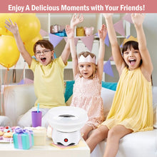 Load image into Gallery viewer, Outamateur Cotton Candy Machine,Homemade Cotton Candy Maker with Large Splash-Proof Plate,10 Bamboo Sticks and Sugar Scoop for Home Birthdays,Family Parties,Festivals,Weddings (White)