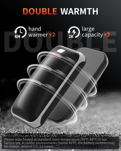 Hand Warmers Rechargeable, 2 Pack Electric Hand Warmer, Reusable Portable Pocket Heater USB Handwarmers, Gifts for Men, Women, Indoor, Outdoor, Hiking, Skiing, Camping, Hunting Accessories