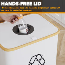 Load image into Gallery viewer, SpaceAid Recycling Bin for Kitchen 26 Gallon, 100L Recycle Bin with Lid and 2 Reusable Inner Bags, for Bottle Can Glass Plastic Stickers, Blue