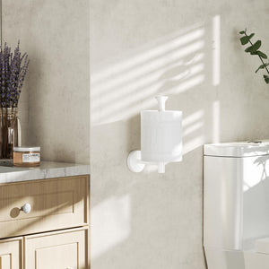 Toilet Paper Holder Wall Mount Bathroom Paper Roll Holder Tissue Handle Stainless Steel for Farmhouse Kitchen Matte Black