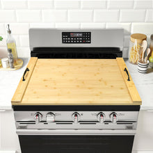 Load image into Gallery viewer, Noodle Board Stove Cover with Handles for Electric, Gas Stove Top (Acacia Wood)