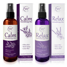 Load image into Gallery viewer, Calm Aromatherapy Mist with Lavender &amp; Chamomile Essential Oil. Natural Sleep &amp; Pillow Spray, Room &amp; Linen Mist. Lavender Spray Air Freshener for Relaxation &amp; Sleep - Brookethorne Naturals