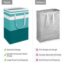 Load image into Gallery viewer, HomeHacks 2 Pack Large Laundry Baskets, Waterproof, Freestanding Laundry Hampers, Collapsible Clothes Hamper with Reinforced Handles in Laundry Room, College Dorm, Bathroom, Bedroom (Grey, 75Lx2)