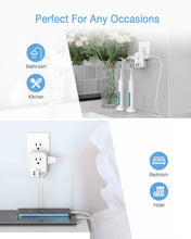 Load image into Gallery viewer, USB Charger Block, TESSAN Wall Plug Adapter with Electrical 4 Box Splitter 3 USB Wall Charger Ports, Multi Plug Outlet Extender Charging for Cruise, Travel, Office, Dorm Essentials