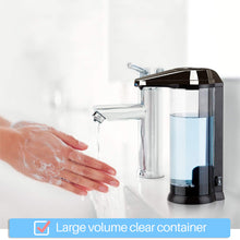 Load image into Gallery viewer, Secura 17oz Automatic Liquid Soap Dispenser, Touchless Battery Operated Hand Soap Dispenser with Adjustable Soap Dispensing Volume Control Dial, Personal Care Dispenser for Household Use (Chrome)