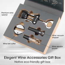 Load image into Gallery viewer, Beneno Wine Opener, Zinc Alloy Premium Wing Corkscrew with Multifunctional Bottles Opener, Sharp Wine Corkscrew with Ergonomic Non-Slip Wing Handle, Upgrade