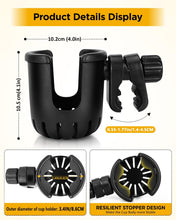 Load image into Gallery viewer, Universal Cup Holder Stroller Drink Holder for Bikes, Trolleys or Walkers, Fits Most Cups