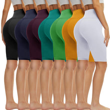 Load image into Gallery viewer, TNNZEET 7 Pack Biker Shorts for Women - 5''/8''/3'' High Waisted Workout Tummy Control Spandex Gym Shorts for Yoga Athletic