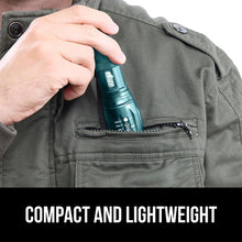 Load image into Gallery viewer, Powerful LED Tactical Flashlight, 750 FT High Lumens 5 Adjustable Modes, Water Resistant, Ultra Bright Zoom Flashlights, Small Mini Flash Light, Camping, Night Dog Walking, Turquoise