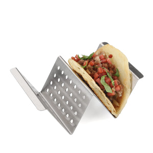 YellRin Taco Holders Stainless Steel Taco Holder Stands Set of 4 Each Taco Rack Holds 2 Soft & Hard Shell Tacos for Taco Rack, Taco Shell Holder, Taco Tray, Oven, Grill (4)