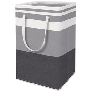 HomeHacks 3-Pack Large Laundry Basket, Waterproof, Freestanding Laundry Hamper, Collapsible Tall Clothes Hamper with Extended Handles for Clothes Toys in the Dorm and Family-(Gradient Grey, 88L)