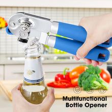 Load image into Gallery viewer, Beneno Can Opener Manual with Magnet, Hand Held Heavy Duty Can Opener with Durable Sharp Blade Smooth Edge, Big Effort-Saving Knob, Soft Grip Rubber Handle, Multifunctional Bottle Opener, Green