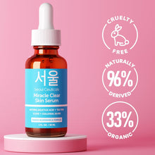 Load image into Gallery viewer, SeoulCeuticals Korean Acne Serum, Skin Care Treatment for Acne Prone Skin - Rapid Action Salicylic Acid, Tea Tree &amp; Clove For Even Skin Tone 1oz