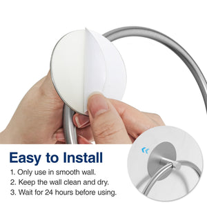 Nickel Brushed Bathroom Towel Ring - SUS304 Stainless Steel Bathroom Towel Rack, Susswiff Adhesive Wall Mounted Hand Towels Holder, Towel Hanger for Bathroom Organizer, Kitchen Storage