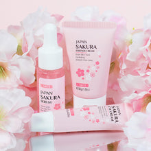 Load image into Gallery viewer, Skin Care Set JAPAN SAKURA Beauty Gift Sets Skin Care Kit with Cleanser, Toner, Lotion, Serum, Eye Cream, Face Cream, Make up Primer Travel Kit for Women Wife Mom 7pcs