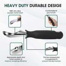 Load image into Gallery viewer, Beneno Heavy Duty Ice Cream Scoop - Upgraded Anti-Fracture Design, Comfortable Grip Long Handle, Effortless Scooping &amp; Dishwasher Safe, Black