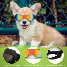 Load image into Gallery viewer, Small Dog Goggles, UV Protection Sunglasses for Small to Medium Breed Dog, Snow-Proof Windproof Goggles with Flexible Straps for Puppy Dogs (Red)