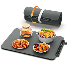 Load image into Gallery viewer, Food Warming Mat, iTRUSOU Electric Warming Tray Full Surface Heating to Keep Food Warm or Thawing, Versatile Food Warmer with 3 Temperature Setting for Parties Buffets Gatherings Holidays Daily Use
