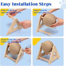 Load image into Gallery viewer, Outamateur Cat Scratching Ball Toy, Sisal Scratching Ball with Stable Stand, Interactive Cat Exercise Toy for Interactive Play and Exercise