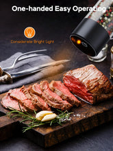 Load image into Gallery viewer, Upgraded Larger Capacity: Electric Salt and Pepper Grinder Set Rechargeable with LED lights - Stainless Steel Automatic Pepper and Salt Grinder Refillable with 6 Adjustable Coarseness