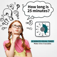 Load image into Gallery viewer, Secura 60-Minute Visual Countdown Timer, 7.5-Inch Oversize Classroom Visual Timer for Kids and Adults, Durable Mechanical Kitchen Timer Clock with Magnetic Backing (Blue)