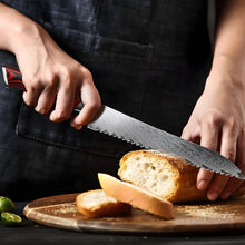 Load image into Gallery viewer, Fillet Knife 7 Inch, Damascus Steel Boning Knife, Professional Fish Fillet Knife for Meat Chicken Cutting, Meat Knife with G10 Ergonomic Handle
