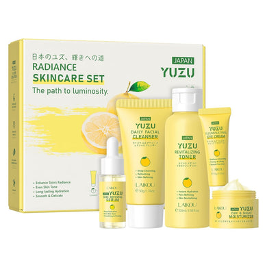 Skin Care Set, Gifts for Women, Skin Care Routine Kit for Women, Skincare Gift Set with YUZU Cleanser, Toner, Serum, Eye Cream, Face Cream Mother's Day Christmas Birthday Daughter Wife