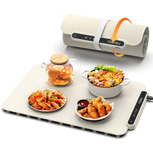 Load image into Gallery viewer, Food Warming Mat, iTRUSOU Electric Warming Tray Full Surface Heating to Keep Food Warm or Thawing, Versatile Food Warmer with 3 Temperature Setting for Parties Buffets Gatherings Holidays Daily Use
