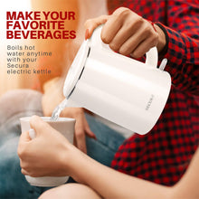 Load image into Gallery viewer, Secura Stainless Steel Double Wall Electric Kettle Water Heater for Tea Coffee w/Auto Shut-Off and Boil-Dry Protection, 1.0L (Orange) SWK-1001DO/HB-K012