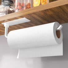 Load image into Gallery viewer, Paper Towel Holder - Self-Adhesive or Drilling, Matte Black, Upgraded Aluminum Kitchen Roll Dispenser Under Cabinet, Lighter but Stronger Than Stainless Steel!