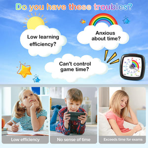 Secura 60-Minute Visual Timer, Silent Study Timer for Kids and Adults, Time Clocks, Time Management Countdown Timer for Teaching (Pink)