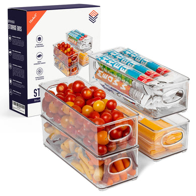 ClearSpace Plastic Pantry Organization and Food Storage Bin – Great Kitchen Organization and Kitchen Storage – Fridge Organizer Bins– 8 Pack