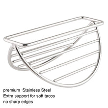 Load image into Gallery viewer, YellRin Taco Holder Stand Stainless Steel Taco Rack Tray Stand Up Holders Kitchen Set for Tortillas, Burritos, Parties &amp; Restaurants (Taco Holders)