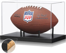 Load image into Gallery viewer, JupDec Baseball Display Case with Wood Stand, Clear Acrylic Stable &amp; Secure Game Ball Holder Showcase, UV Protection Souvenirs and Collectibles Box with Turf, Ideal Gift for Autograph Single MLB Ball