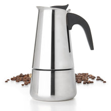 Load image into Gallery viewer, Mixpresso 9 Cup Greca Stovetop Espresso Maker 450ml/15oz, Moka Pot with Coffee Percolator Design, Stainless Steel Stove Top Coffee Maker for Camping or Home Use, Italian Coffee Maker Stovetop