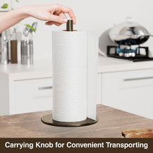 Load image into Gallery viewer, Silver Paper Towel Holder Free-Standing, Premium Stainless Steel Paper Rolls Organizer, Classic Fashion Kitchen Roll Dispenser