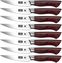 Load image into Gallery viewer, Fillet Knife 7 Inch, Professional High Carbon Stainless Steel Boning Knife for Meat, Ultra Sharp Japanese Fish Fillet Knives with Ergonomic Wood Handle