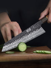 Load image into Gallery viewer, 9 Inch Kiritsuke Chef Knife, Japanese Hand Forged 9 Layers 10Cr15CoMoV High Carbon Steel Kitchen Knife, Professional Chef&#39;s Knife with Ergonomic Rosewood Handle