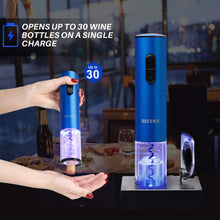 Load image into Gallery viewer, Secura Electric Wine Opener, Automatic Bottle Corkscrew Opener with Foil Cutter, Rechargeable (Champagne Gold)