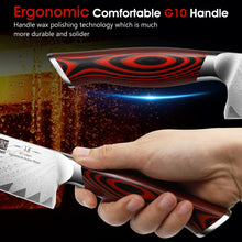 Load image into Gallery viewer, Damascus Santoku Knife, 7 Inch Professiona Kitchen Knife, Damascus Super Steel Ultra-Sharp Santoku Chef Knife with Ergonomic G10 Handle