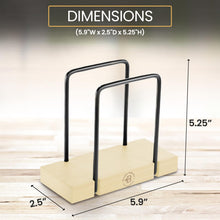 Load image into Gallery viewer, Napkin Holder for Table - Modern Black Napkin Dispenser, Bamboo and Iron Design, Non-Slip, Suitable for Kitchen, Dining, Farmhouse, Cocktail, Picnic, Bar, Outdoor Use - Holds Paper Napkins, Mail, Bill